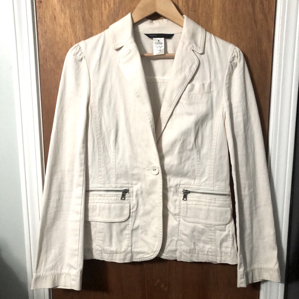 White Denim Blazer Marc Jacobs Size 8
